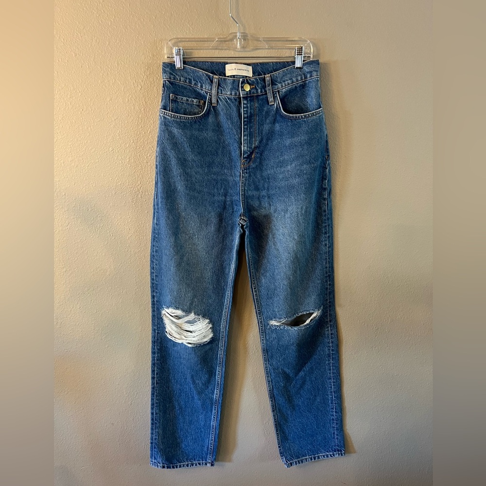 👑NWT Triarchy X Josephine Skriver Blue Denim Jeans Indigo Sz 30